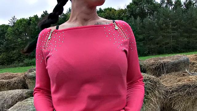 Roll in Hay with Hot Brunette