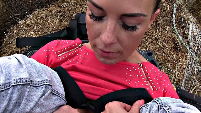 Roll in Hay with Hot Brunette