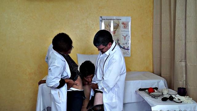 Gagging Asian doctor seduces twink nympho patient