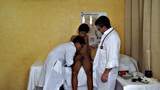 Gagging Asian doctor seduces twink nympho patient