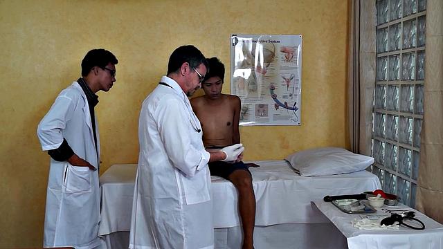 Gagging Asian doctor seduces twink nympho patient