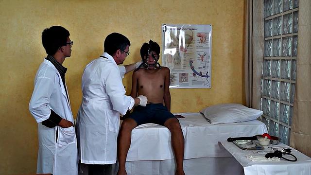 Gagging Asian doctor seduces twink nympho patient