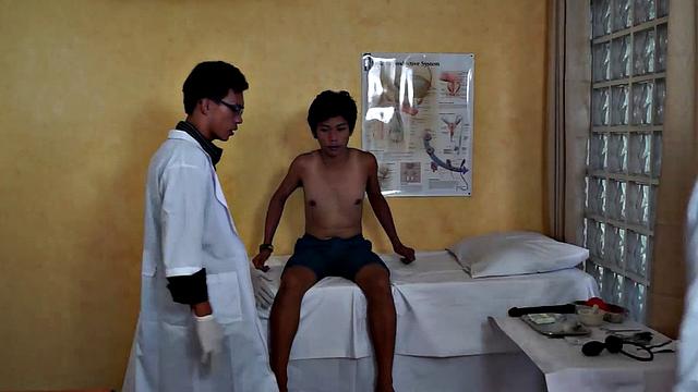 Gagging Asian doctor seduces twink nympho patient