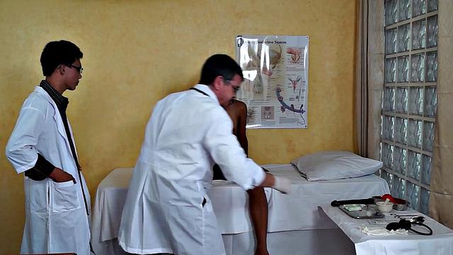 Gagging Asian doctor seduces twink nympho patient