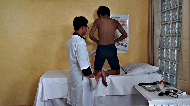 Gagging Asian doctor seduces twink nympho patient