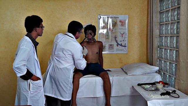 Gagging Asian doctor seduces twink nympho patient