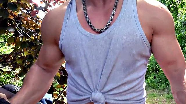 Public German amateur MILF fucked outdoors in POV style