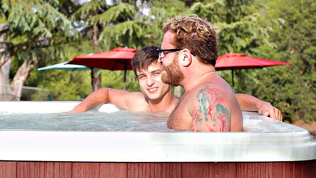 Skinny taboo stud by muscled jock in stepbrother anal