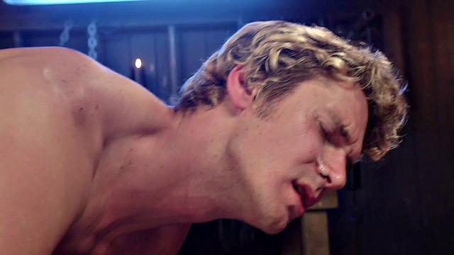 Suspended incel pegged by domina