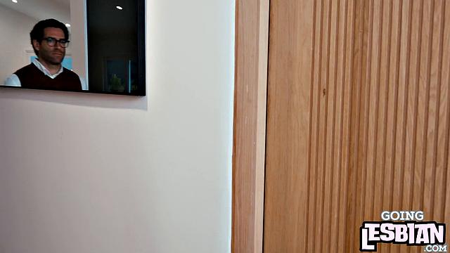 Petite asian dildofucked by busty GF