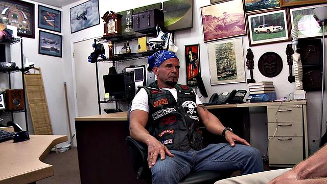 Straight mature biker assfucked