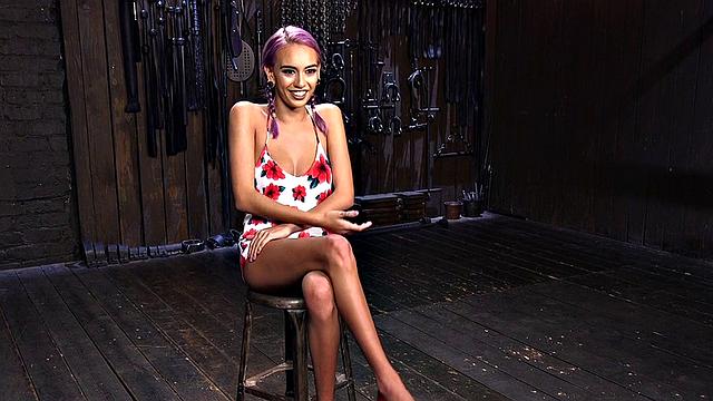 Trapped 21yo dominated hardcore by whipping guy