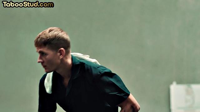 Horny muscled jocks analfucking each other