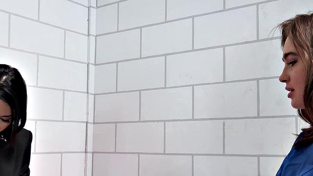 Lesbian anal babe toyed in prison by Asian lezdom