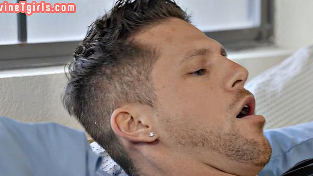 BBW transgender cockriding banged by male in anal