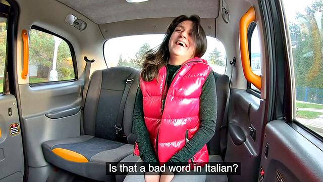 Cab driver fucks 20yo petite slut in taxi for free ride