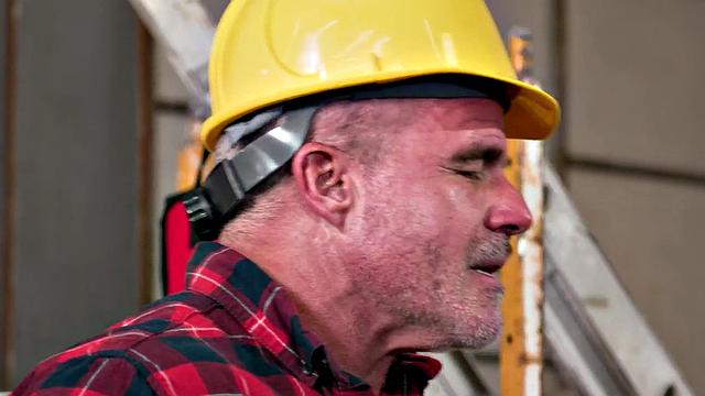 Hairymuff beauty banged by handyman after blowjob