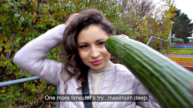 Real cutie bends for fuck