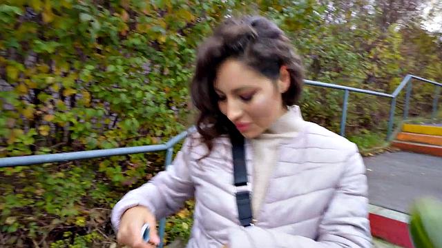 Real cutie bends for fuck