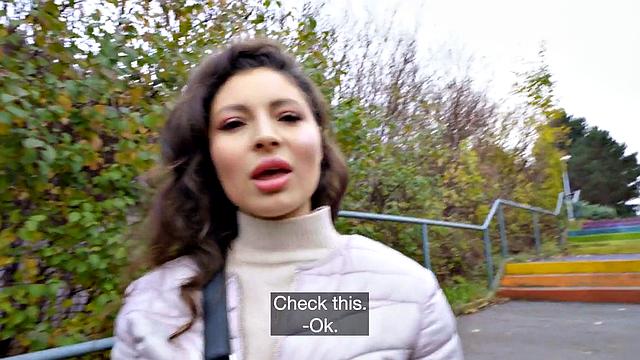 Real cutie bends for fuck