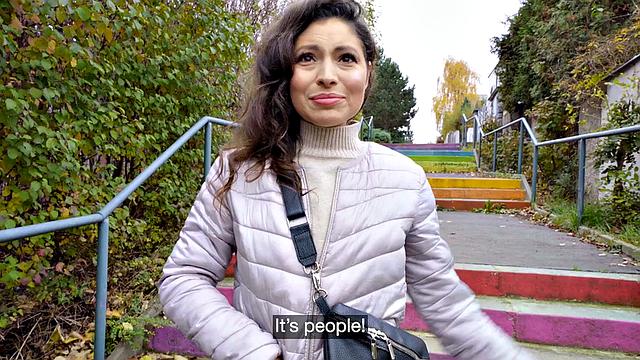 Real cutie bends for fuck