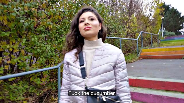 Real cutie bends for fuck