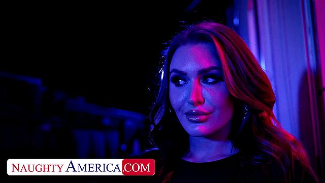 Leaving the club sexy Ella Reese is horny and she wants a big cock