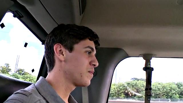 Picked up straight guy cums on gay