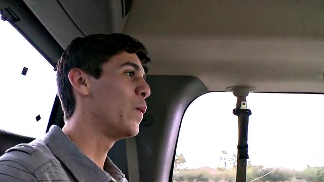 Picked up straight guy cums on gay