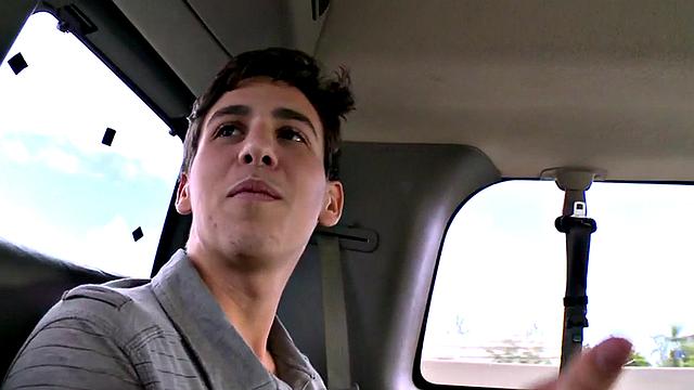 Picked up straight guy cums on gay