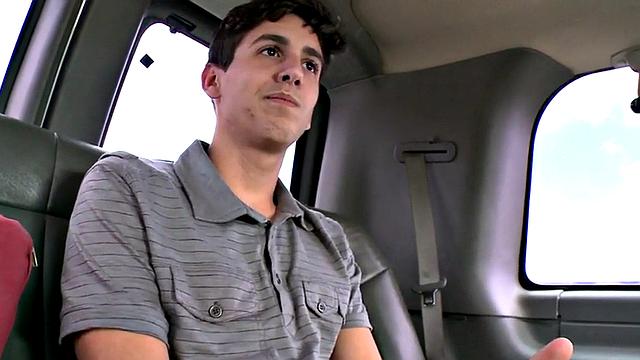 Picked up straight guy cums on gay