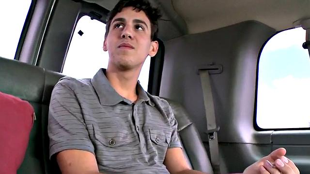 Picked up straight guy cums on gay