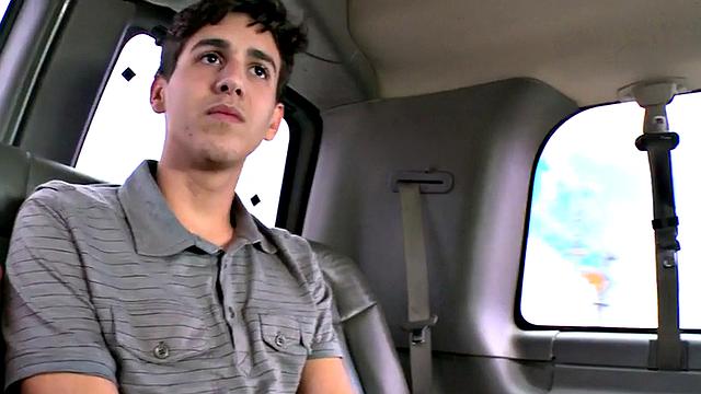 Picked up straight guy cums on gay