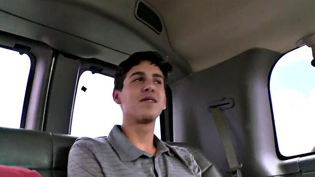 Picked up straight guy cums on gay