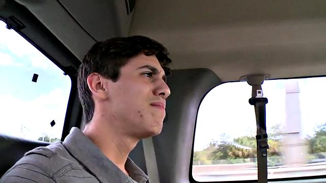 Picked up straight guy cums on gay