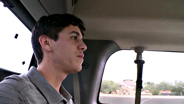 Picked up straight guy cums on gay