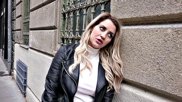 Leggy Brit With Big Tits Loves Big One