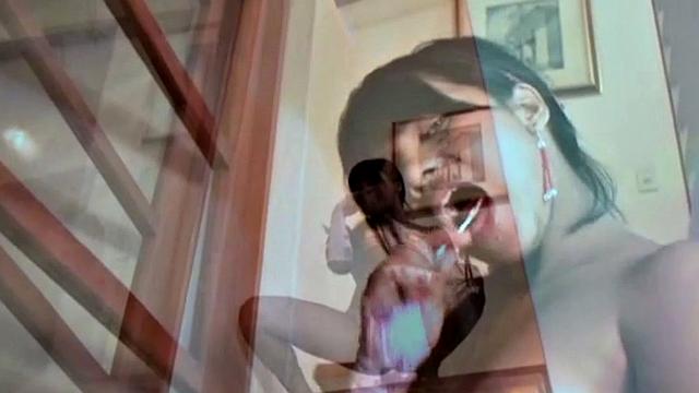 Tobie Teen with small tits Fingering Pussy on Stairs