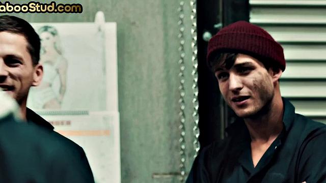 Kinky stepbrother barebacked in mechanic store by a stud