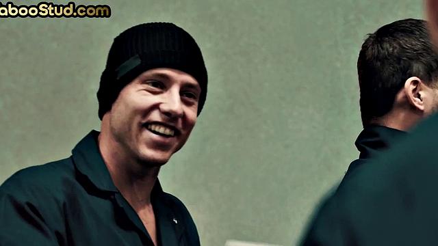 Kinky stepbrother barebacked in mechanic store by a stud