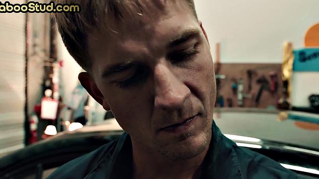 Kinky stepbrother barebacked in mechanic store by a stud