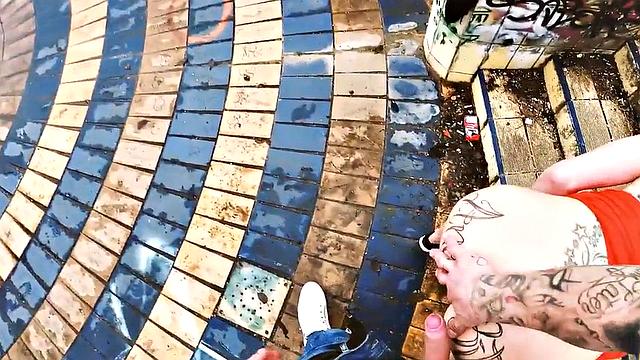 German amateur MILF POV fucked outdoors by sex date