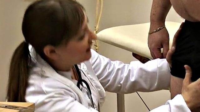 British CFNM nurses wanking Tony's cock in doctor's office