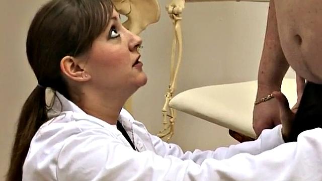 British CFNM nurses wanking Tony's cock in doctor's office