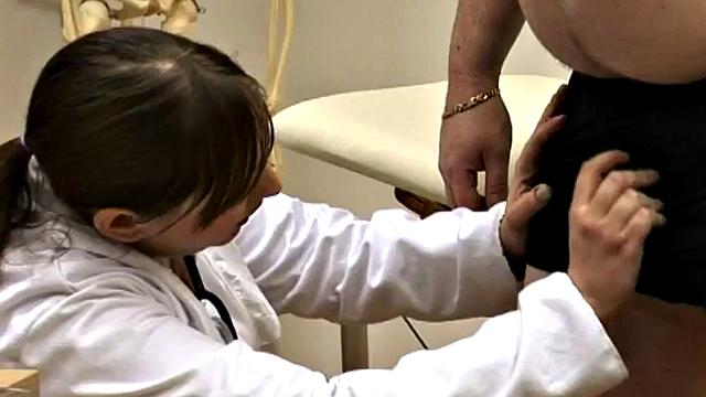 British CFNM nurses wanking Tony's cock in doctor's office