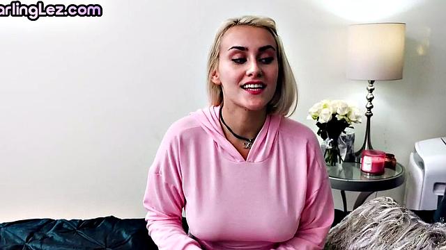 Fingered lez babe pussylicking cute inked lover