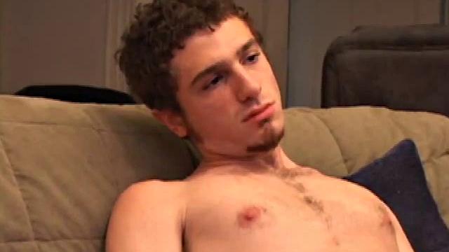 Straight boy Ricardo has an insatiable sex drive. Stripping his clothes off, he goes right for the cock, rubbing it his underwear first and then using his own spit as lube.