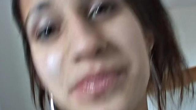 Teen sucks cock, pisses, and gapes pussy in amateur POV video