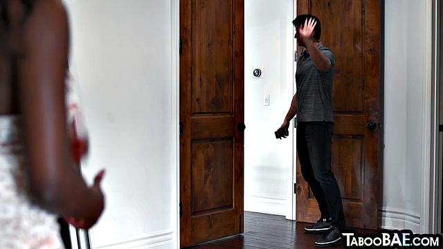 Stunning ebony babe drilled by lover