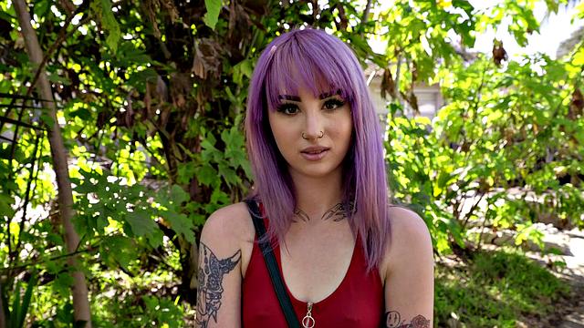 Amateur with small tits takes a huge dick in the bedroom and loves it